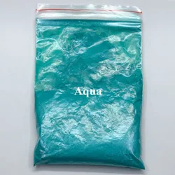 Shimmering Silver Pearlescent Mica Powder for Glitter & Pigment Applications (Aqua)