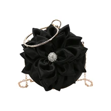 Модные элегантные вечерние женские сумки с круглой ручкой и цветочным узором, сумка на плечо, мини-сумка через плечо с цепочкой, женская сумка