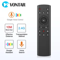 VONTAR Pro Voice Remote Control: Wireless Air Mouse with IR Learning & Gyroscope (G20S  with gyro)