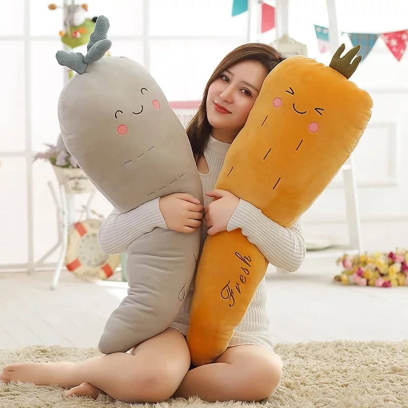 80 см мультяшная плюшевая игрушка овощная кукла Баклажан редиска люфа Подушка Мягкие игрушки для детей подарок на день рождения