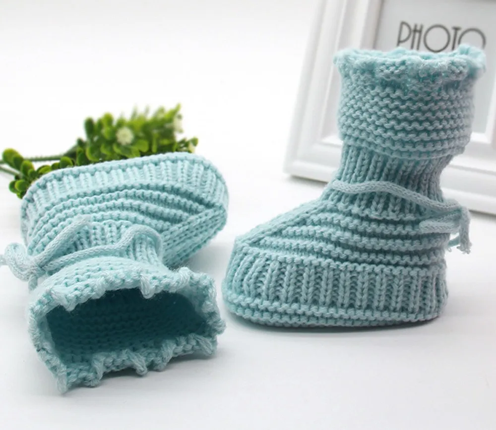 Baby Shoes Toddler Shoes Christmas Toddler Newborn Baby Shoes Knitting Lace Crochet Shoes Buckle Handcraft Baby Girl Boy Chaussure Infantil Menina