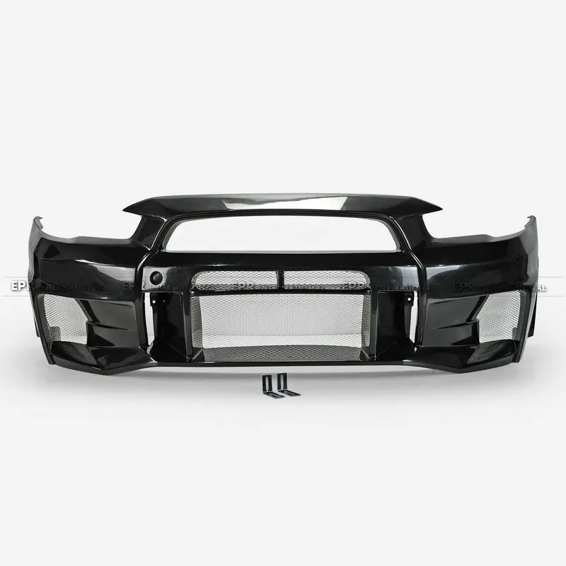 FRP отделка переднего бампера для Lancer Evo 10 V2 стиль Стекло волокна спереди набор для бампера, кузова тюнинг для EVO10 гоночные детали