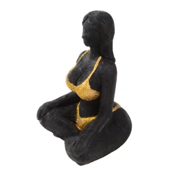 

Resin Figurines Lady Wear Golden Bikini Desktop Statue Sculpture Crafts Gift Living Room Decoration Accessories Home Decor