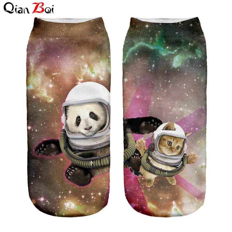 QianBei, 10 пар/упак., новинка,, женские носки с 3D принтом, брендовый носок, модные носки унисекс, женские низкие носки, распродажа - Цвет: K062-7