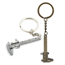 

Key Chain Key Ring Car Styling Metal Mini Vernier Caliper Style Decoration Keychain Pendant For BMW Mazda Universal Part