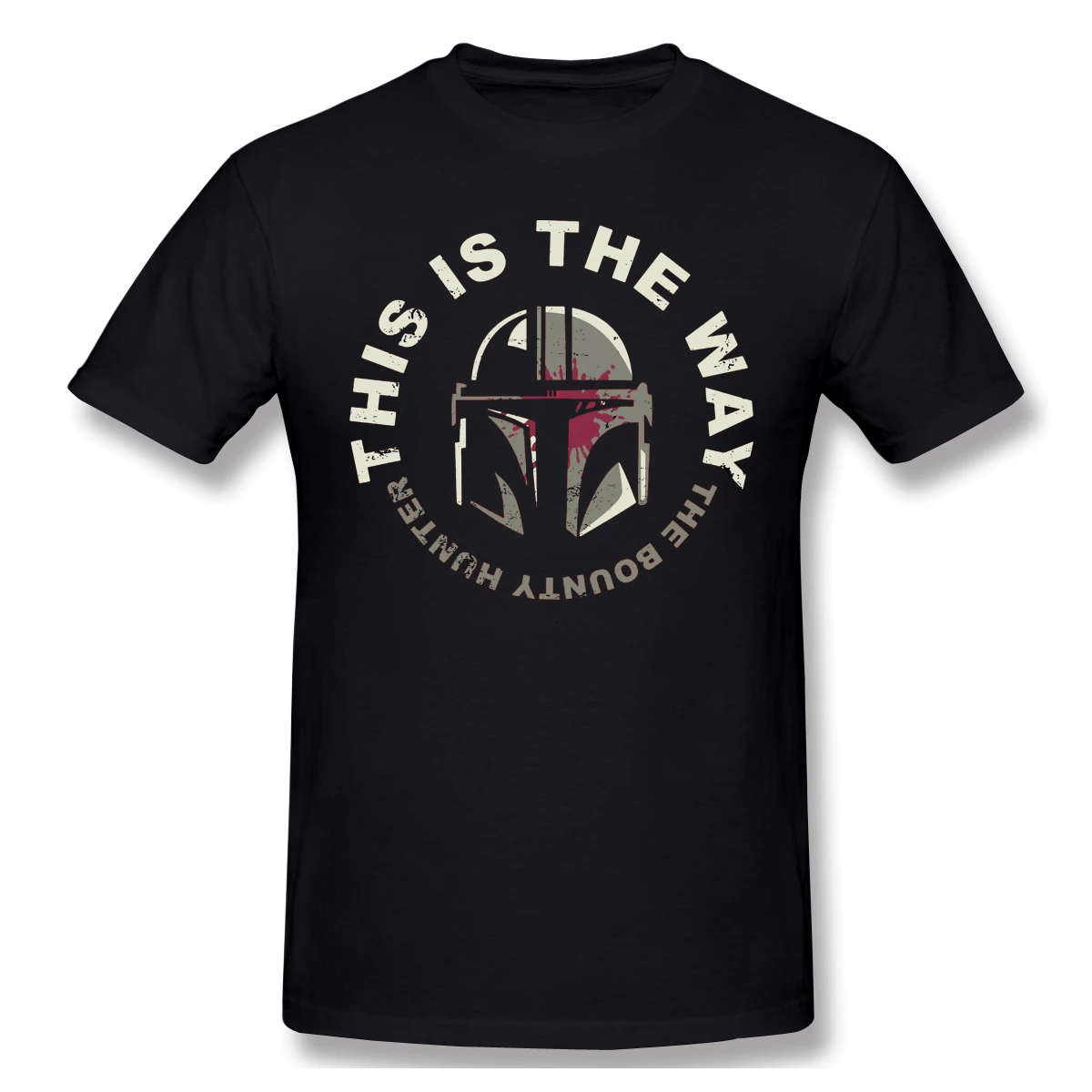

Bounty Hunter T-Shirt Men Basic Tee Shirt Funny Design mandalorian star wars Streetwear Print Homme Top free shipping
