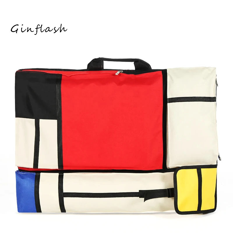 Ginflash 4k Colorful Portable Painting Board Bag Carry Case Drawing easel bag Waterproof Board Carrying Sketchpad Bag