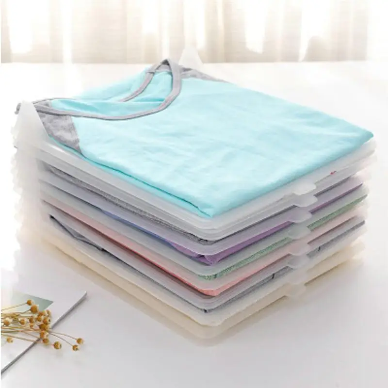 

2PCS Shirts Sweaters Organizer Stackable Tray Save Time Clothes Folding Board