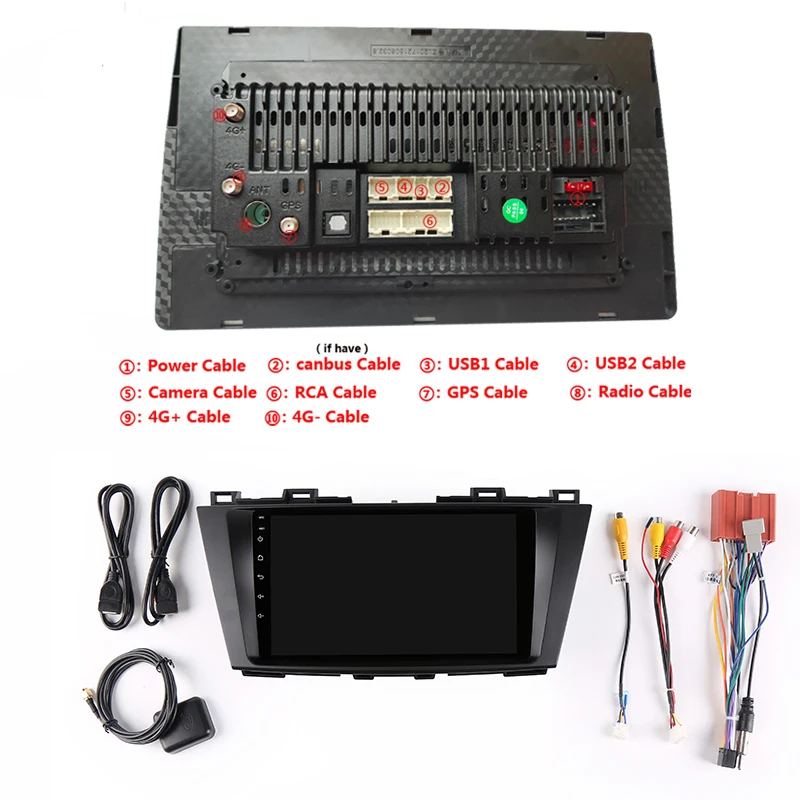 Excellent 9" 2.5D IPS Android 9.1 Car DVD Multimedia Player GPS for Mazda 5 2009 2010 2011 2012 2013 car radio DSP 32EQ stereo navigation 5