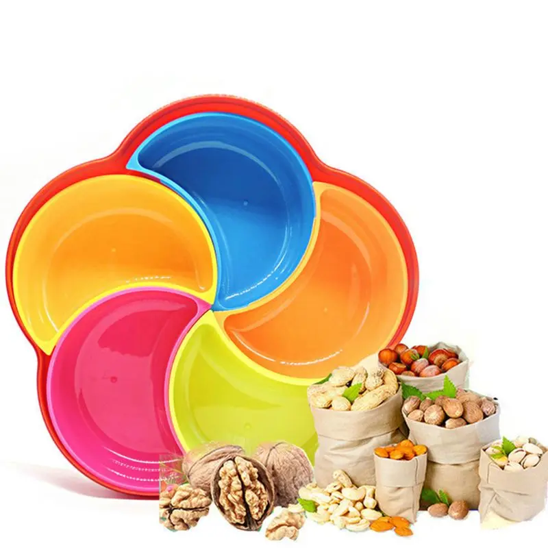 

Multi-function Snack Plates Candy Box With Lid Home Large Capacity Fruits Nut Storage Dessert Tray Snack Dish Plates