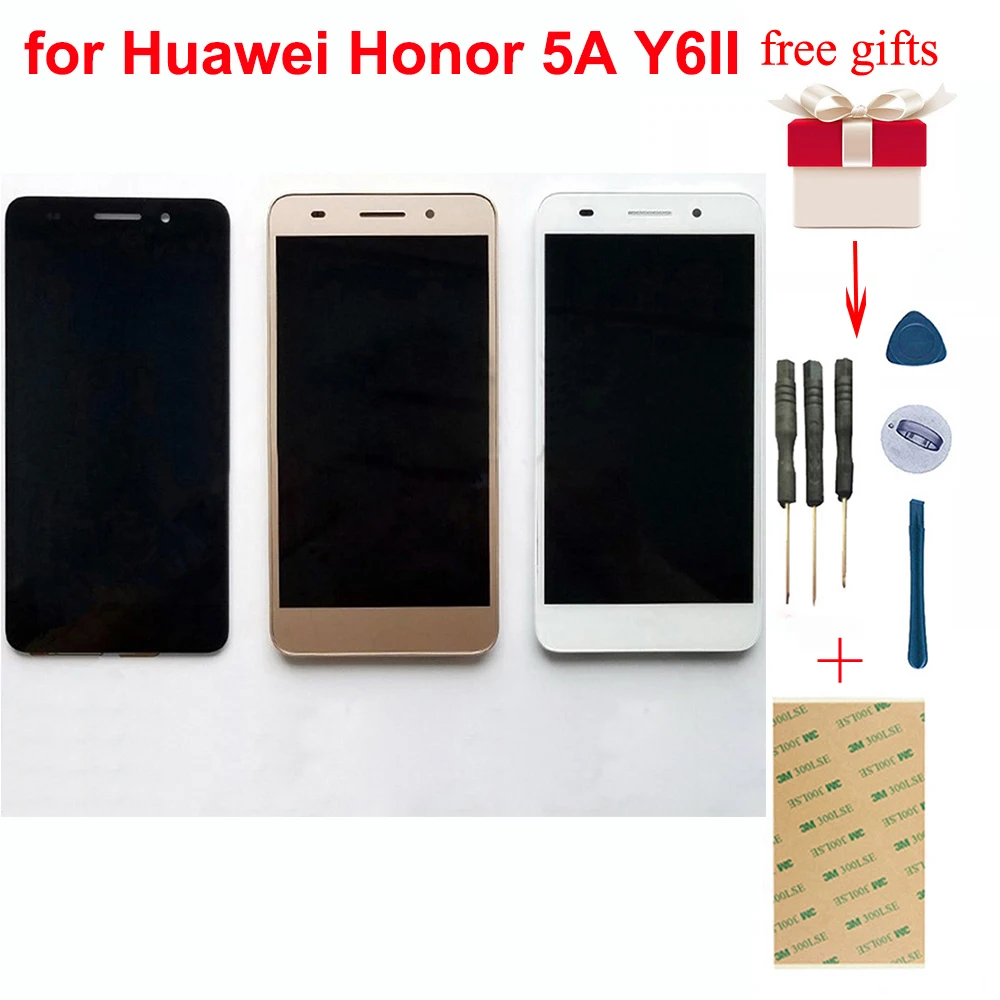 Для huawei Honor 5A ЖК-дисплей Y6II Y6 II CAM-L23 CAM-L03 CAM-L21 CAM-AL00 CAM-UL00 CAM-TL00 Сенсорный экран ЖК-дисплей Дисплей сборка Рамка