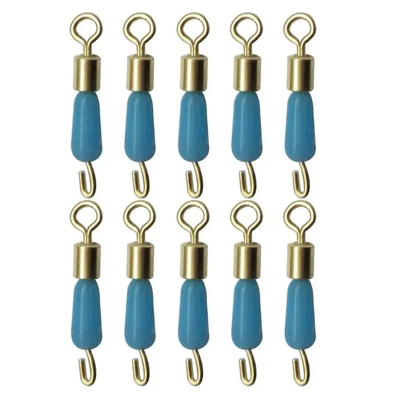 

10pcs Fishing Line Sinker Slides Slip Clips Fishing Swivels Shank Clip Solid Rings Connector Accessories Fishing Hooks