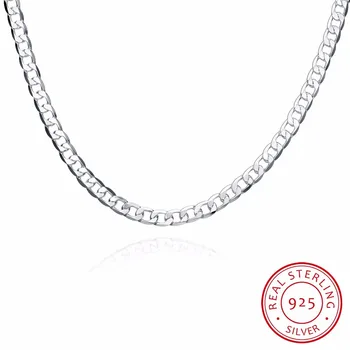 

6mm 16inch-24inch Link Chain Necklaces Silver Jewelry Men Necklace, 925 Sterling Silver Necklace Men Jewelry Accessories