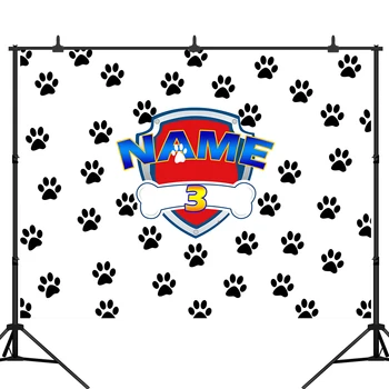 

Custom Dog Paw Photography Backdrops Birthday Party Baby Shower Photo Background Banner Photo Booth Props