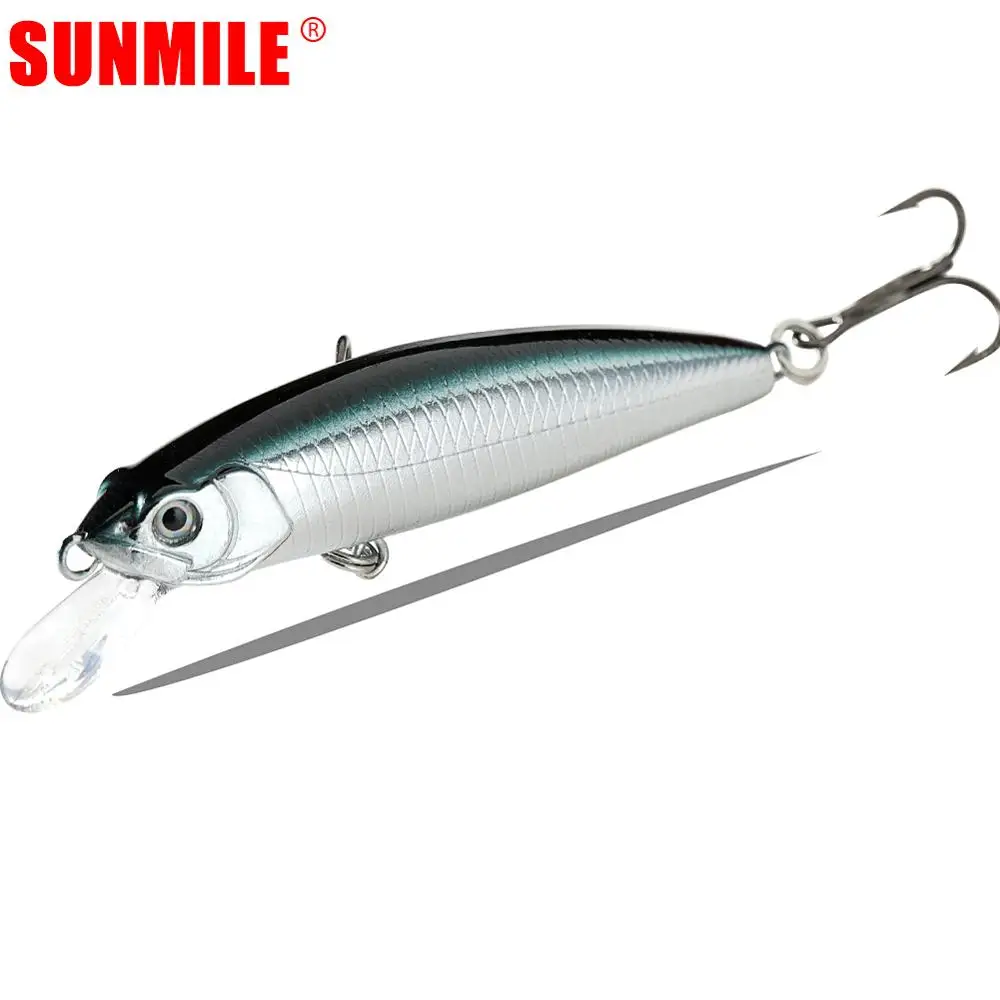 SUNMILE новая приманка для рыбной ловли Minow 70 мм/4 5 г жесткая Джеркбейт лазерная