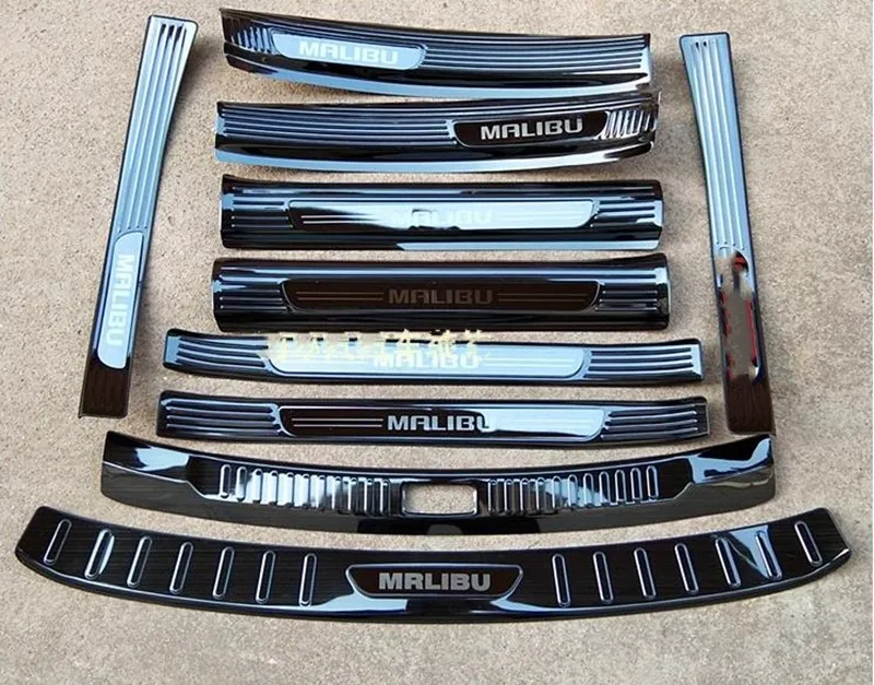 

stainless steel Car Scuff Plate/Door Sill Rear Door Bumper Protector sill plate Car Styling for Chevrolet Malibu 2014-2019