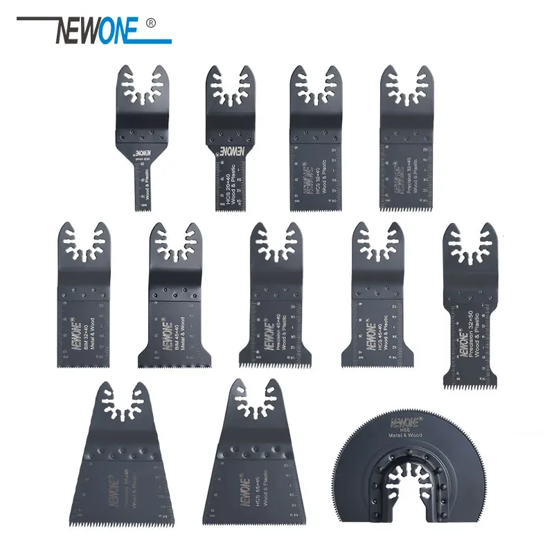  12pcs quick change Oscillating Multi tool Saw Blades fit for multifunction power tool as Black & De
