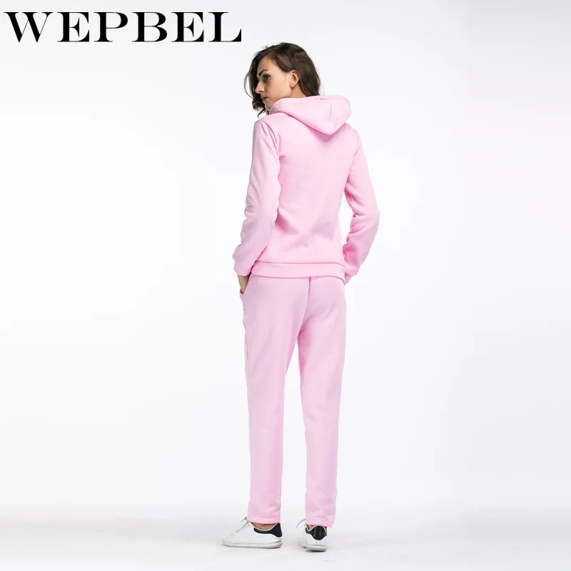 WEPBEL/осень-зима; Женский комплект 2 шт. толстовка с капюшоном; брюки с принтом лося; Спортивный костюм; пуловер; толстовка с брюками; спортивный костюм