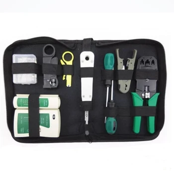 

RJ45 RJ11 Crimper Lan Network Internet Cabling Crimp Cable Tester Hand Tools Kit
