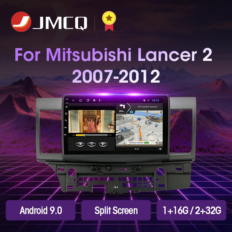 

JMCQ Android 9.0 T3L PLUS for For Mitsubishi Lancer 2007-2012 Car Radio Multimidia Video Player Navigation GPS 2+32G 2din 2 Din