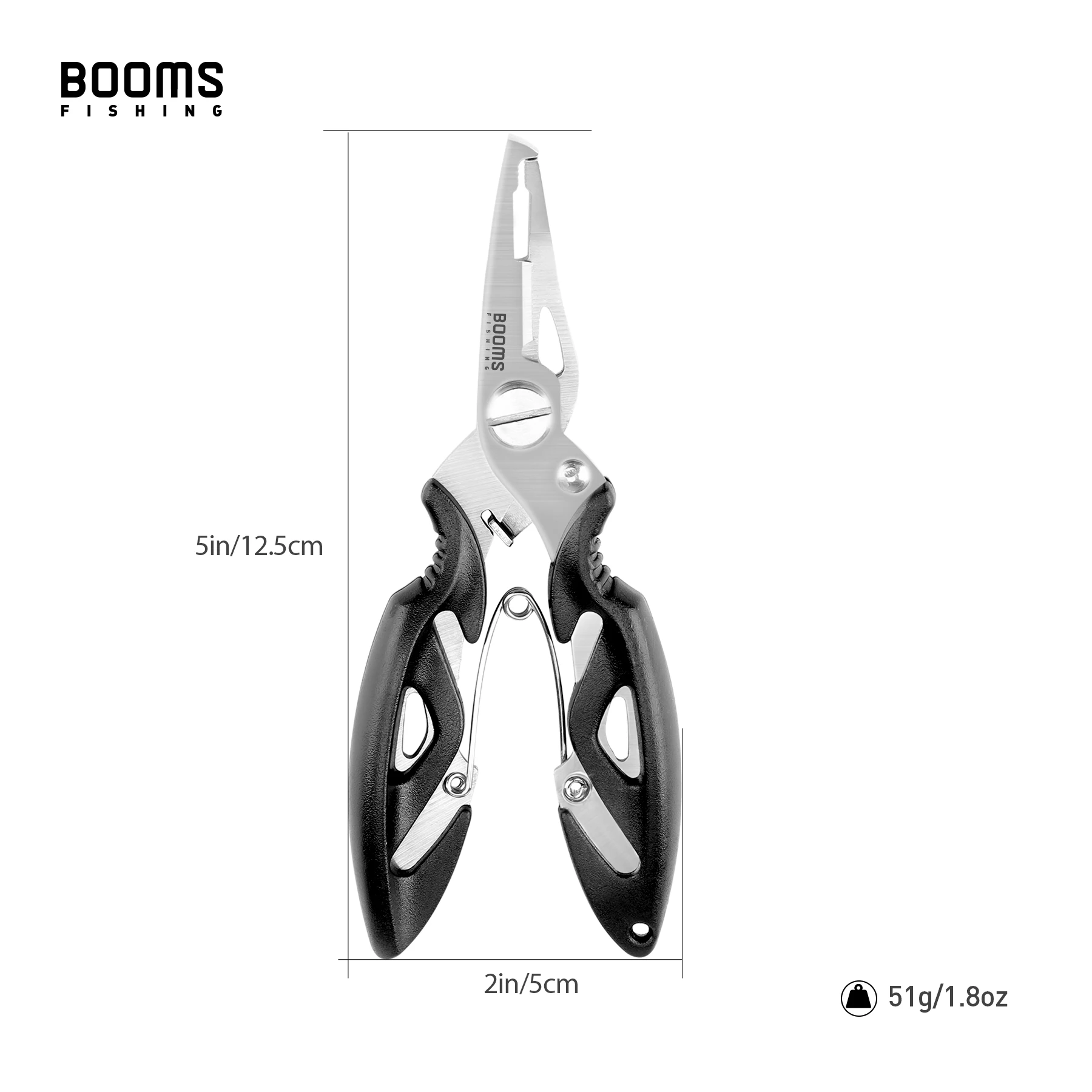 Booms H02 Fishing Pliers Multifunction Tools Accessories Scissors Stainless  Steel Fish Hook Remover Braid Line Lure Cutter