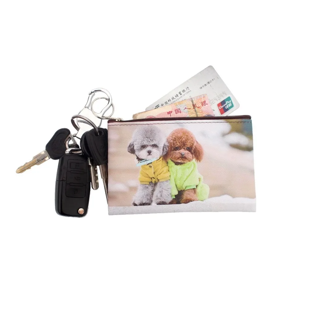 New Cartoon 3D Dogs Coins purses Women mini wallet girl wallet bag ladies zipper coin purses children's pouch small Thin wallets