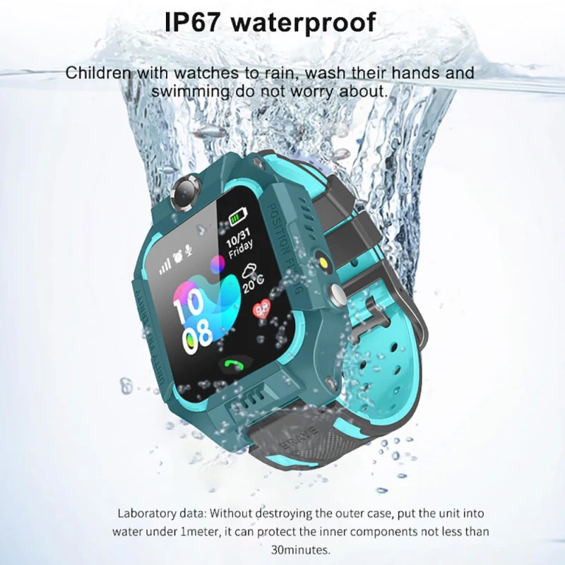 IP67 водонепроницаемые умные часы 2G GPS трекер SOS Вызов локализация напоминание для