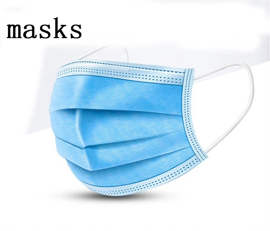 

Protection Unisex masque Disposable Non-Woven Masks Three-layer Filter Anti-dust Mouth Nose Coronavirus mouth face Masks