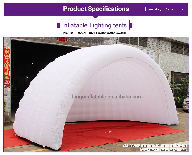 Рекламная палатка 5,9x5x3,3 м белый надувной полукруг igloo палатка с подсветкой/надувная igloo палатка для розничной продажи