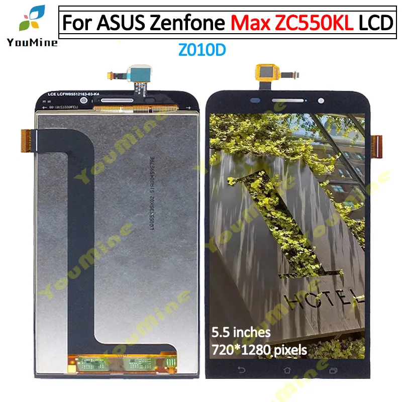 ЖК-сенсорная панель ZC550KL для ASUS Zenfone MAX ЖК-дисплей с рамкой Z010D сенсорным экраном и