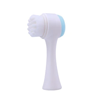 

Double Side Silicone Facial Cleanser Brush Portable Size 3D Face Cleaning Massage Face Washing Product Skin Care Tool