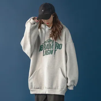 

Korean Style Loose Version Of The Sweater Female Ins Hong Kong Fashion Flow Ulzzang Lian Hat Tide Brand Lazy Wind Hip Hop Net