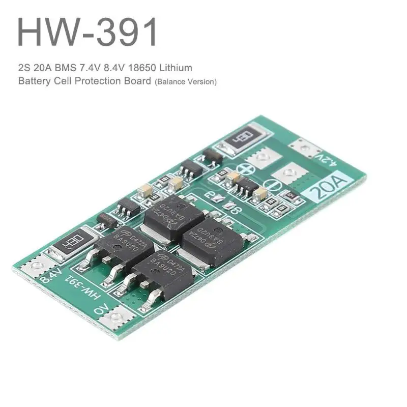 Плата защиты PCB для литий ионных батарей 2S 20A BMS 7 4 В 8 в 18650|Аксессуары батарей| |