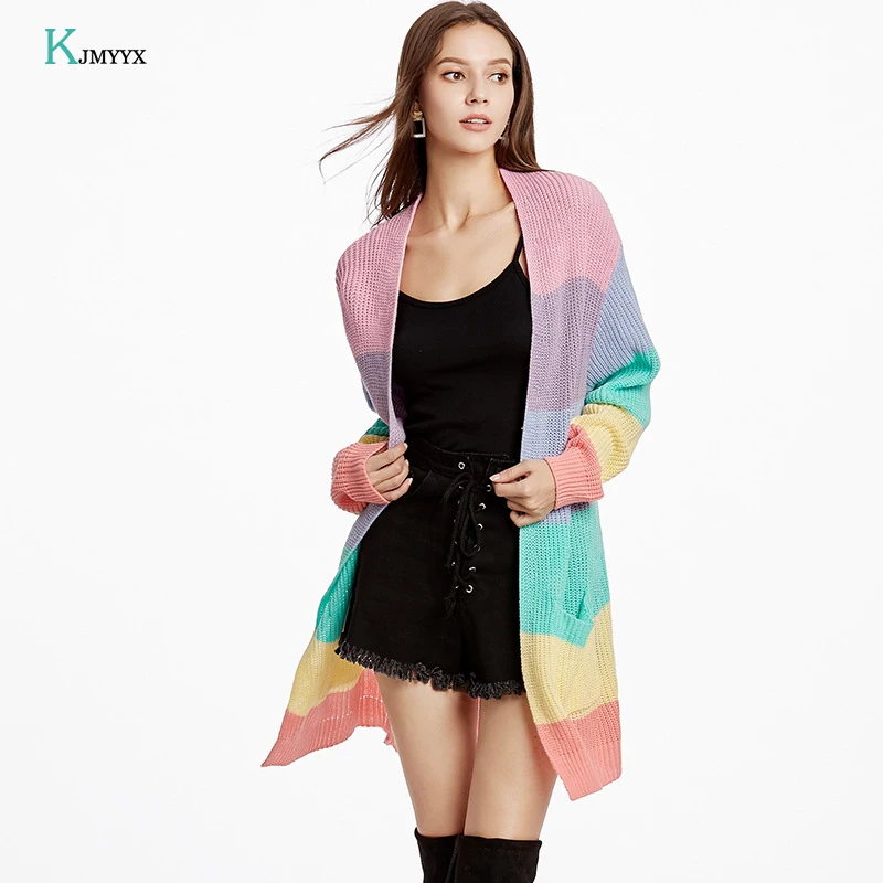 rainbow cardigan ladies
