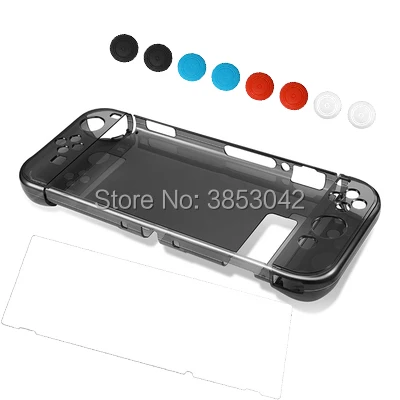 Жесткий защитный чехол из поликарбоната для kingd Switch NS NX чехол прозрачный Кристальный корпус консоль контроллер аксессуары с подставкой Чехол s - Цвет: B
