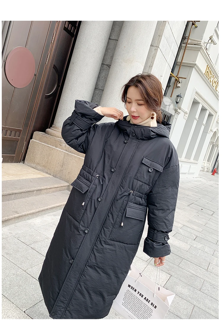 Повседневная женская зимняя куртка больших размеров, новые куртки с хлопковой подкладкой с капюшоном и пальто больших размеров, свободное Женское пальто, парки A726