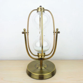 

European Style Rotating Hardware Hourglass Home Decoration 60 Minutes Timer