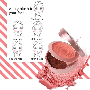 

Blush Face Cheek Natural Makeups Long Lasting Pink Orange Blusher EY669