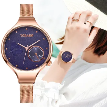 

Women's Watches Watch Clock women wrist watch relogio Fashion High Quality Creative Flower Quartz Belt Ladies Watch Gift