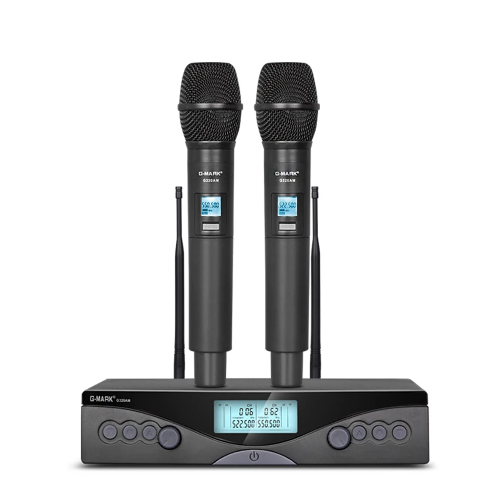 Wireless Microphone G-MARK G320AM Professional UHF Handheld Mic Frequency Adjustable 100M Receive For Karaoke Church Party Show 1