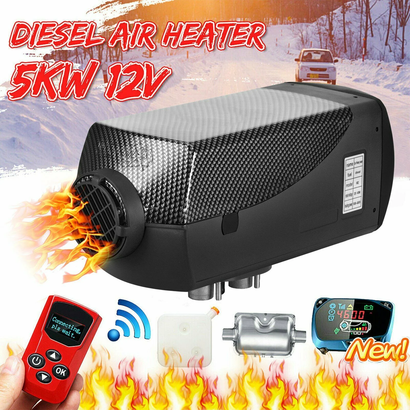 Renoster 5KW 12V автомобильного обогревателя автомобиля Дизельный подогреватель