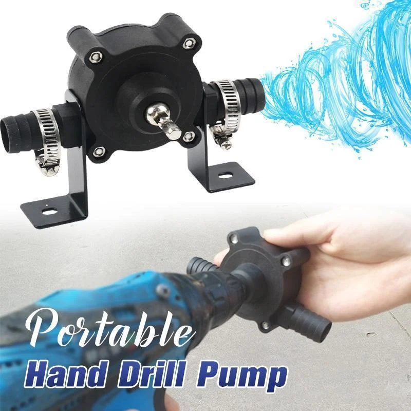Portable Electric Drill Pump Diesel Oil Fluid Water Pump Mini Hand Self