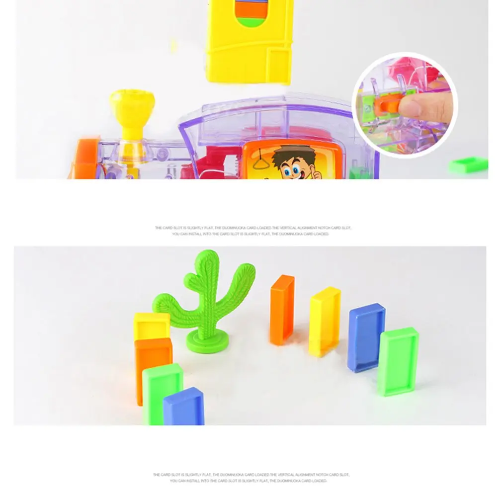 Детский комплект для поезда домино со звуковым светом, автоматическая установка эмиссии домино кубики, детские игрушки с оригинальной коробкой
