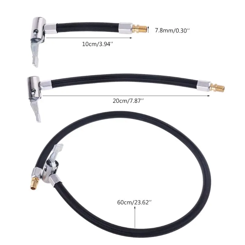 

Tire Inflator Hose Adapter Locking Air Chuck twist-on with standard fine thread