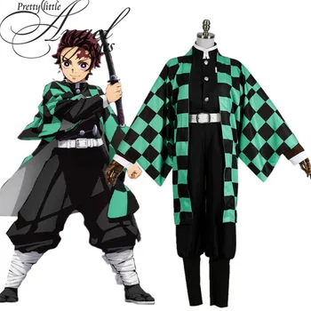 

Anime Demon Slayer: Kimetsu no Yaiba Kamado Tanjirou Costume Cosplay Halloween Party Suit