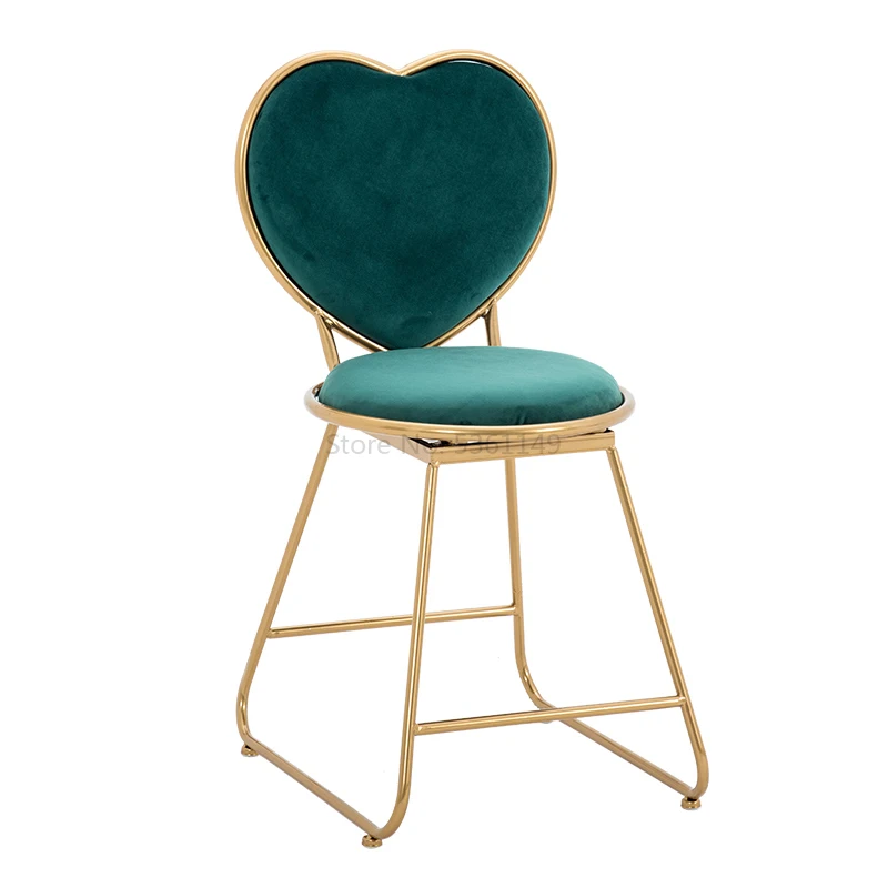 Нордический стул для макияжа простой сетчатый красный комод со стулом Ins стул для макияжа стул для маникюра модная принцесса спинка обеденный стул - Цвет: 22