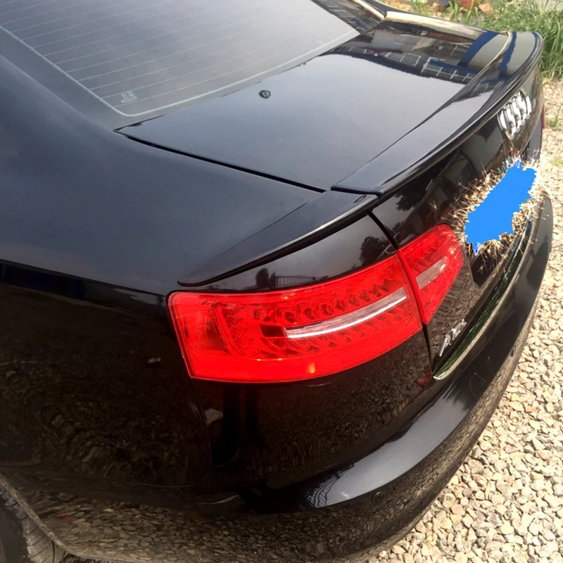 Для Audi A6 C6 2005-2012 задний спойлер 3 шт./компл. PU Материал грунтовка Цвет автомобильное украшение в виде хвостового крыла багажник спойлер для AUDI A6 C6