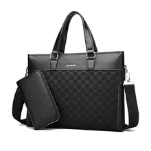 Модная мужская кожаная сумка для ноутбука, высокое качество, кожаная сумка-мессенджер, деловой портфель, дорожная водонепроницаемая сумка на плечо