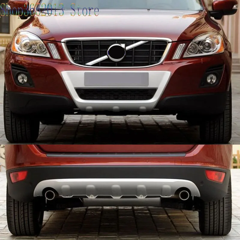 1 шт. для Volvo XC60 2009-2013 ABS хромированный передний и задний бампер Противоскользящий