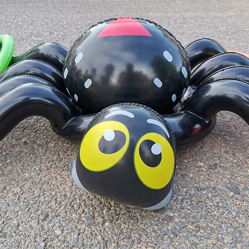 9pcs Ring Toss Game PVC Funny Inflatable Spider Decorative Ring Toss Toy Inflatable Toy Toss Game Party Toy Sports for Kids